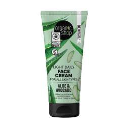 Crema viso quotidiana all'aloe Organic Shop per tutti i tipi di pelle 50 ml