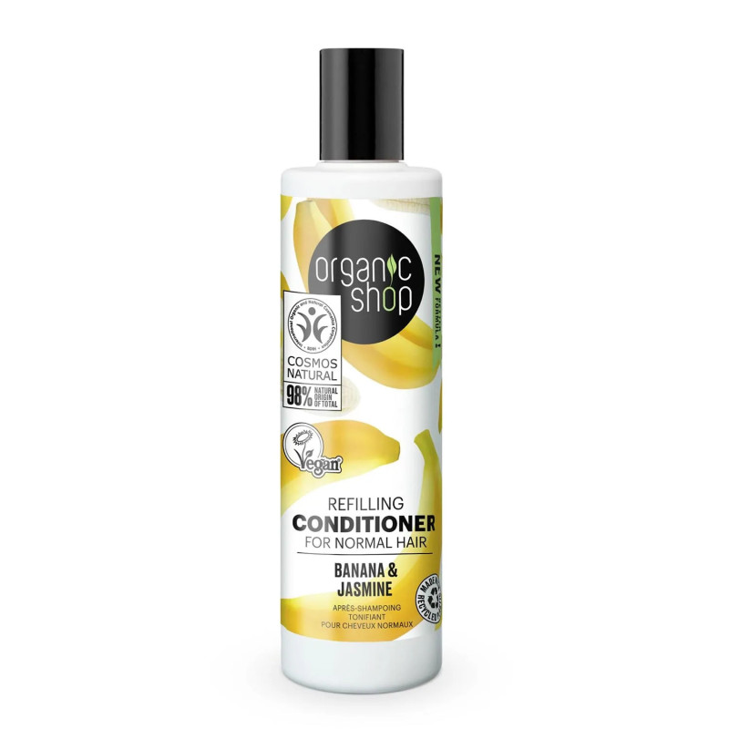 Condicionador de Banana Organic Shop para Cabelos Normais 280ml