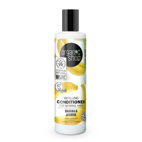 Condicionador de Banana Organic Shop para Cabelos Normais 280ml