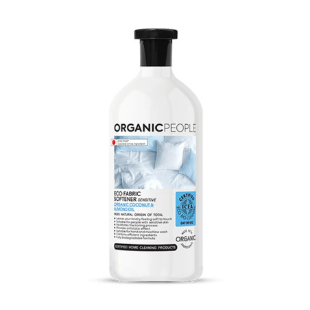 Adoucissant textile écologique Organic People Sensitive à la noix de coco et aux amandes 200 ml