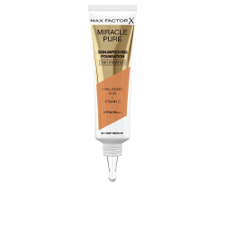MIRACLE PURE skin improving foundation 24h hydration SPF30 82 deep bronze 30 ml by MAX FACTOR for Unisex