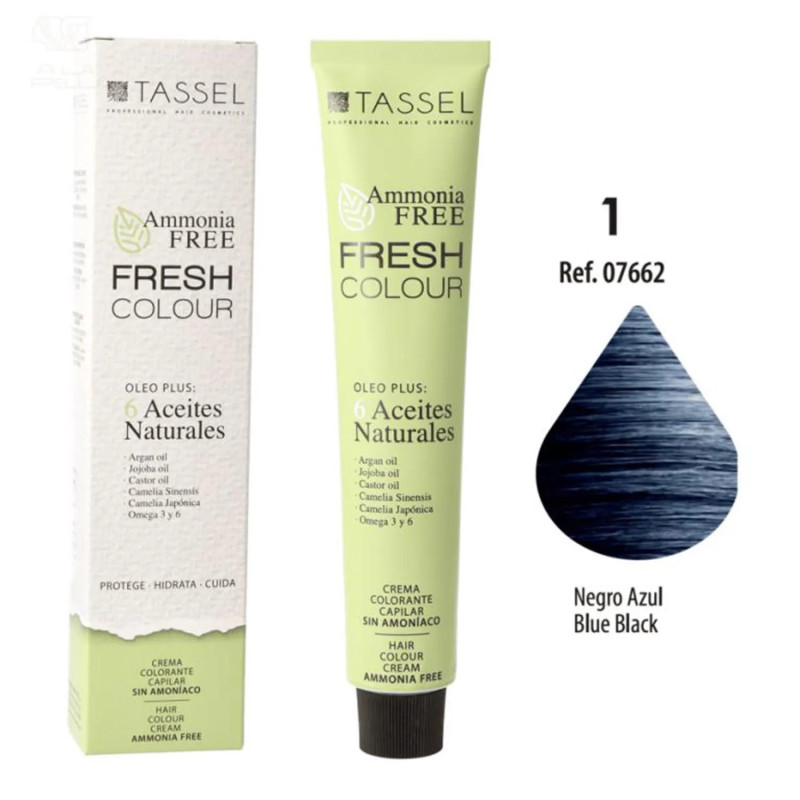 Eurostil Fresh Colour Crema Colorante per Capelli Senza Ammoniaca Nero 1 unità
