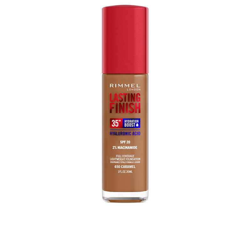 LASTING FINISH hydration boost SPF20 450 Caramel 30 ml by RIMMEL LONDON for Unisex LASTING FINISH hydration boost SPF20 450 Caramel 30 ml by RIMMEL LONDON for Unisex