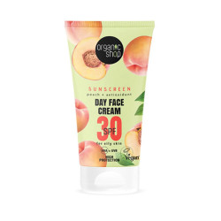 Crema facial de día de melocotón de Organic Shop Spf30 50 ml