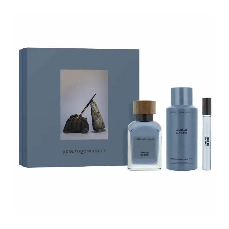 AD Amber Black Profumo Spray 120ml Set di 3 pezzi