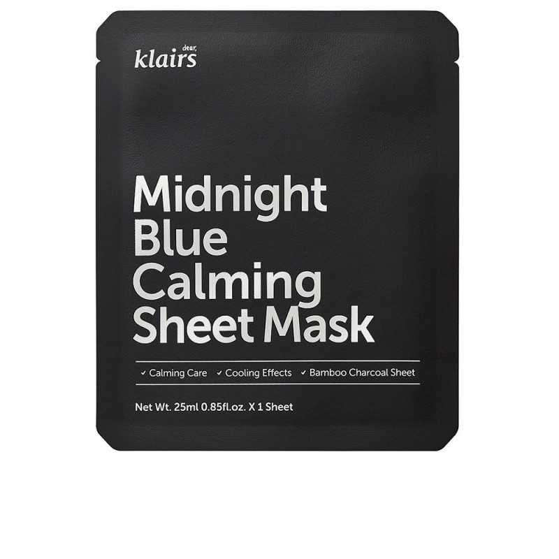 MIDNIGHT BLUE calming sheet mask 25 ml by KLAIRS for Woman