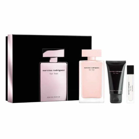 Narciso Rodriguez For Her Eau de Parfum Spray 100ml Set 3-teilig