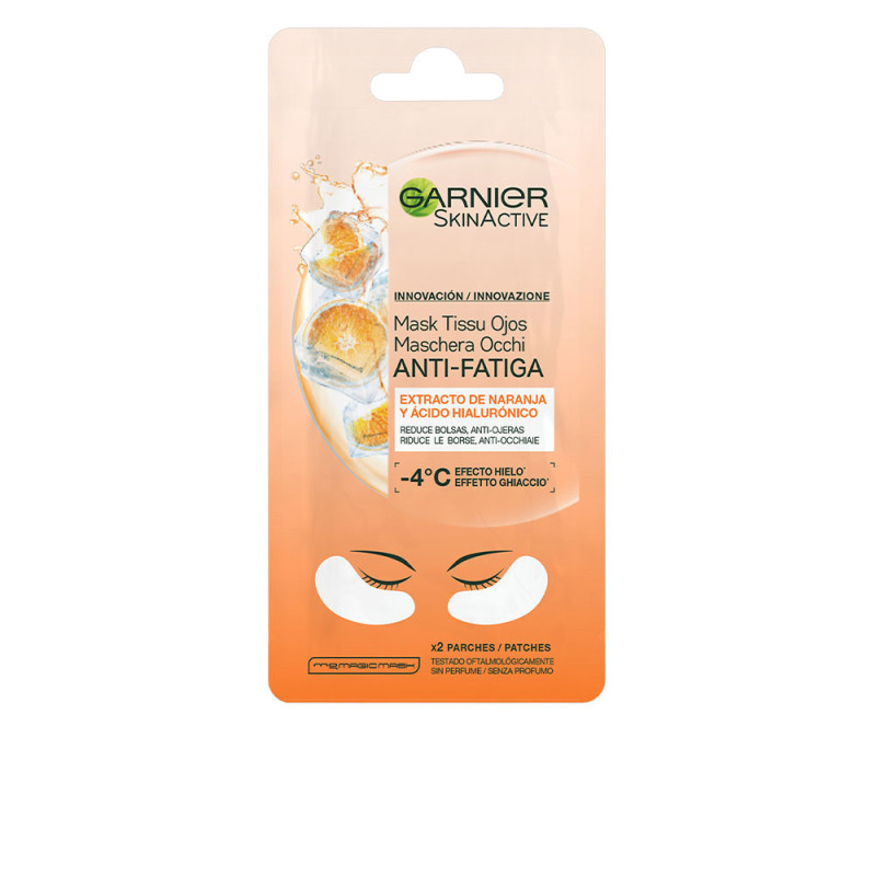 SKINACTIVE mask tissu ojos antifatiga x 2 parches by GARNIER for Unisex