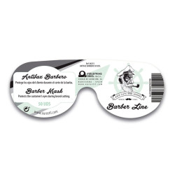Masque de barbier Eurostil Barber Line Noir, paquet de 50