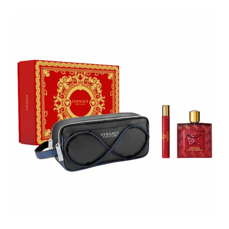 Versace Eros Flame Eau de Parfum Vaporisateur 100ml Coffret de 3 pièces