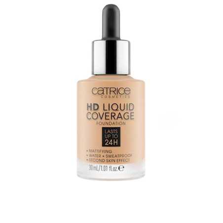 HD LIQUID COVERAGE FOUNDATION lasts up to 24h 032 Nude Beige 30 ml by CATRICE for Unisex