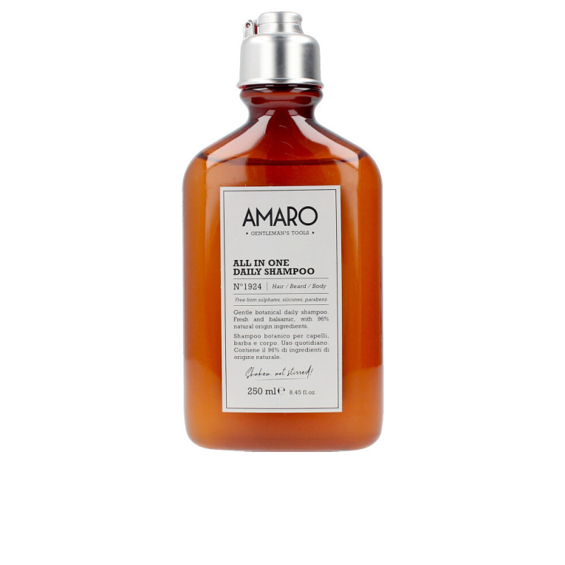 AMARO all in one daily shampoo nº1924 hair/beard/body 250 ml by FARMAVITA for Man