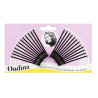 Clips en acier rainurés Eurostil avec bille noire 50 mm, lot de 1