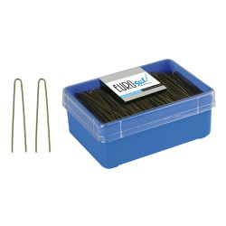 Eurostil Haarnadeln für Dutt, schlicht, schwarz, 1 Stück pro Packung