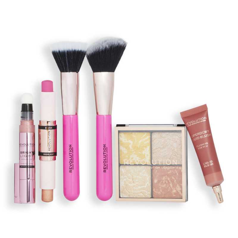 BLUSH & GLOW LOTE 6 pz by REVOLUTION MAKE UP for Unisex BLUSH & GLOW LOTE 6 pz by REVOLUTION MAKE UP for Unisex