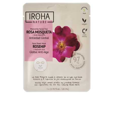 ROSA MOSQUETA mascarilla facial tisú 1 u by IROHA for Woman