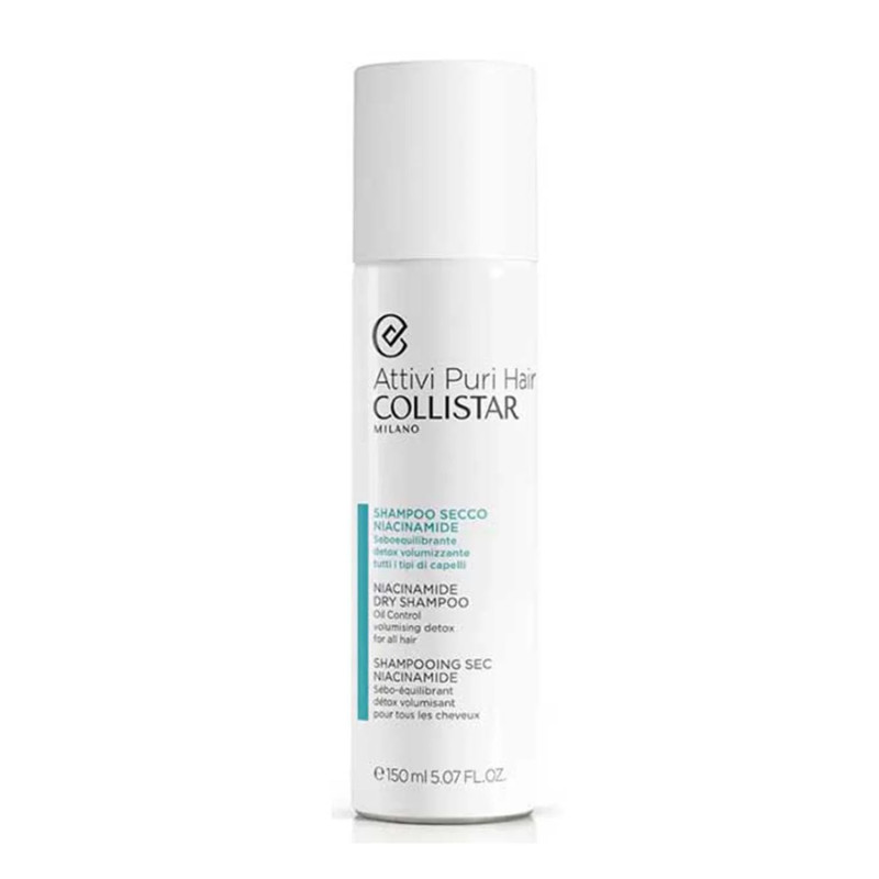 Shampoo seco seborregulador com niacinamida para todos os tipos de cabelo, 150 ml