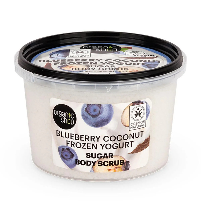 Yaourt glacé exfoliant à la myrtille et à la noix de coco de Organic Shop 250 ml