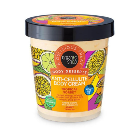 Crème corporelle anti-cellulite sorbet tropical Organic Shop 450 ml