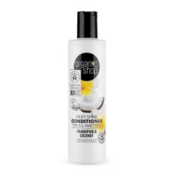 Condicionador de Frangipani e Coco Natura Siberica da Organic Shop para todos os tipos de cabelo, 280ml