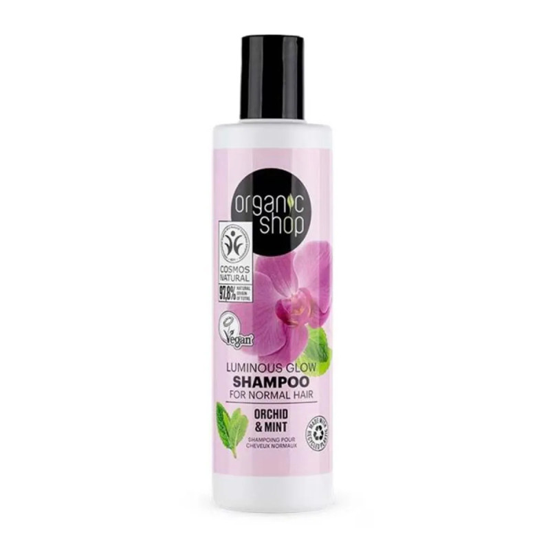 Shampooing Organic Shop Natura Siberica Orchidée et Menthe pour cheveux normaux 280 ml