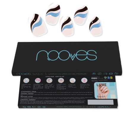 LAMINAS DE UNAS DE GEL flowing stream premium glam Art Design 20 u by NOOVES for Woman