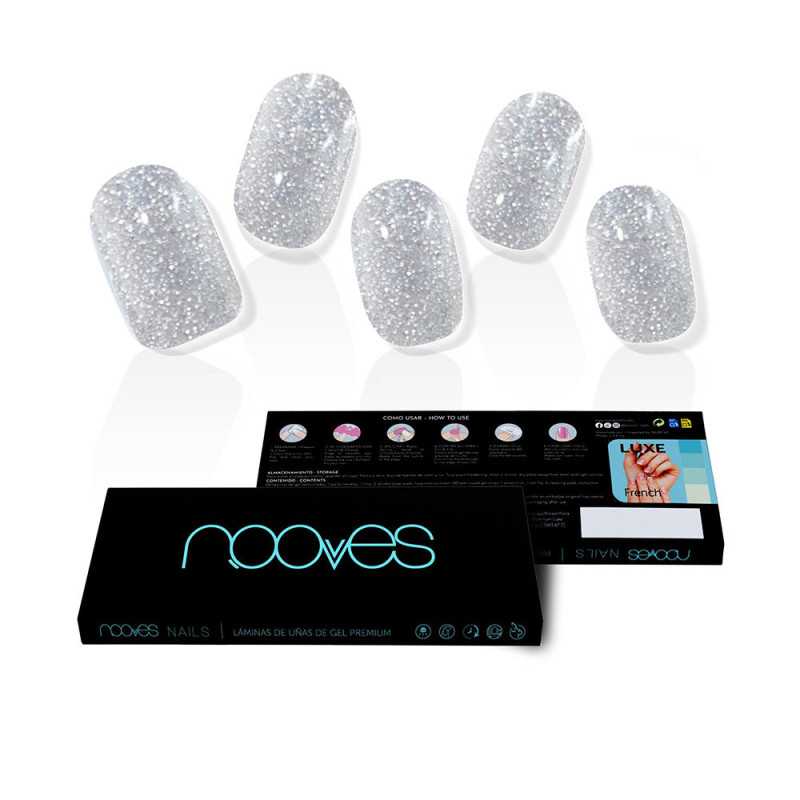 LAMINAS DE UNAS DE GEL dazzling diva premium glam glitter gris 20 u by NOOVES for Woman LAMINAS DE UNAS DE GEL dazzling diva premium glam glitter gris 20 u by NOOVES for Woman