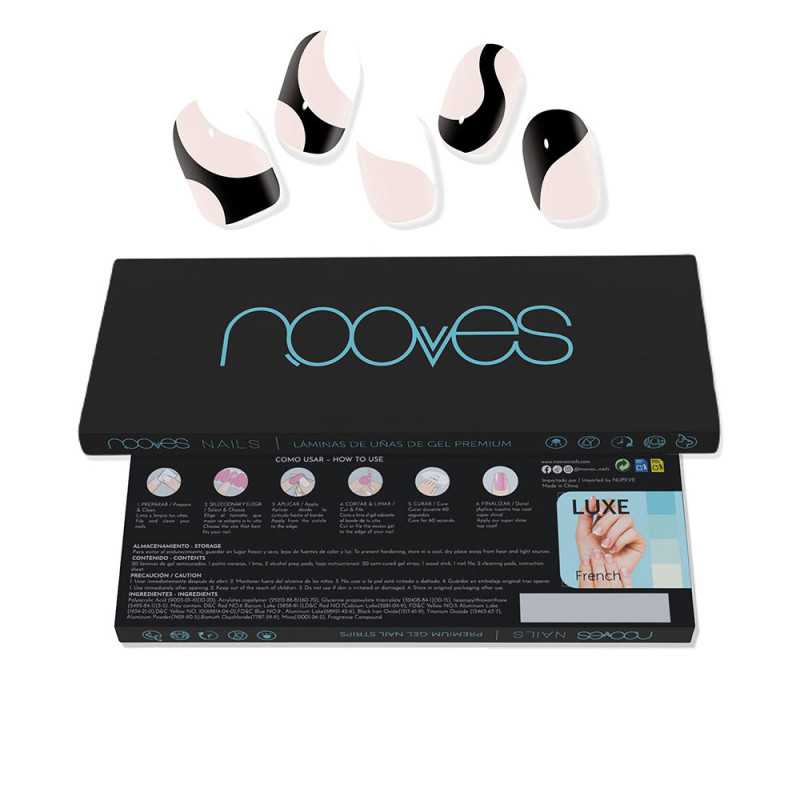 LAMINAS DE UNAS DE GEL premium glam white cow 20 u by NOOVES for Woman LAMINAS DE UNAS DE GEL premium glam white cow 20 u by NOOVES for Woman