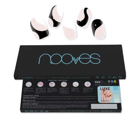 LAMINAS DE UNAS DE GEL premium glam white cow 20 u by NOOVES for Woman