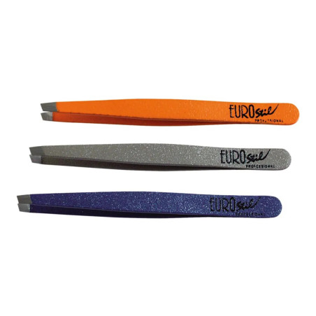 Pinça Eurostil Média de 8cm, Cores Sortidas, 1 unidade