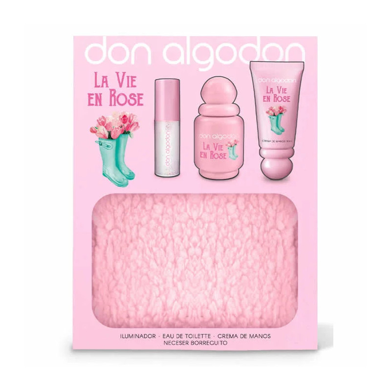 Don Algodon La Vie En Rose Eau de Toilette Spray 30ml Juego de 4 Piezas