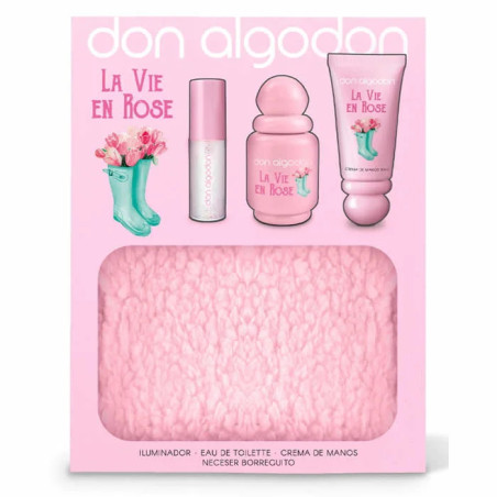 Don Algodon La Vie En Rose Eau de Toilette Spray 30ml Juego de 4 Piezas
