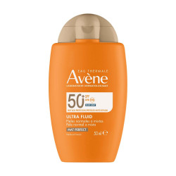 SOLAIRE ULTRA FLUIDO MAT PERFECT protector solar facial tono universal SPF50 50 ml by AVÈNE for Unisex