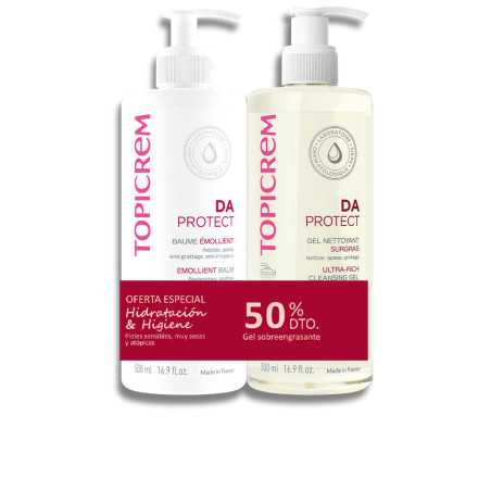DA PROTECT BÁLSAMO EMOLIENTE 500 ML + GEL LIMPIADOR 500 ML PACK 2 pz by TOPICREM for Unisex