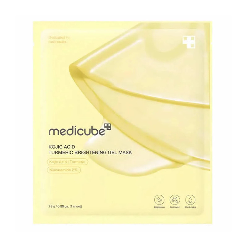 Máscara facial em gel clareadora com ácido kójico e cúrcuma da Medicube (1 unidade).