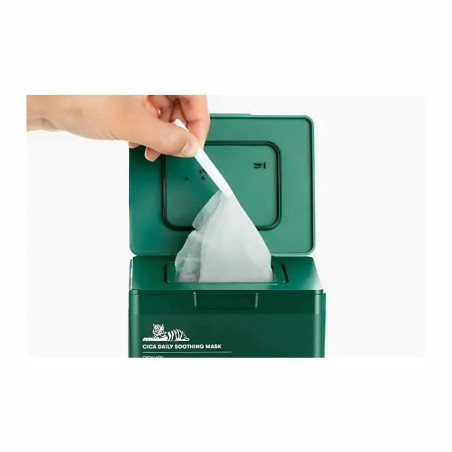 Máscara facial diária calmante Cica Deer da VT Cosmetics para pele seca e cansada, 350g x 30 unidades.