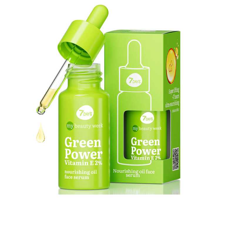 GREEN POWER VITAMIN E 2% aceite nutritivo suero facial 20 ml by 7DAYS for Woman GREEN POWER VITAMIN E 2% aceite nutritivo suero facial 20 ml by 7DAYS for Woman