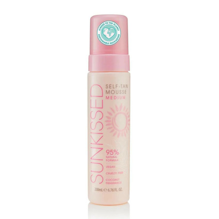 Mousse autoabbronzante Sunkissed, fragranza media al cocco, 200 ml