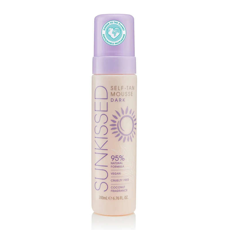 Mousse autoabbronzante Sunkissed, fragranza al cocco scuro, 200 ml