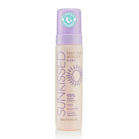 Mousse autoabbronzante Sunkissed, fragranza al cocco scuro, 200 ml