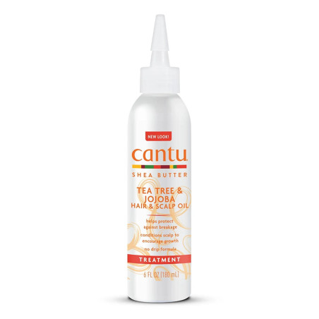 Tratamiento de aceite para el cuero cabelludo con manteca de karité Cantu, árbol de té y jojoba, 180 ml