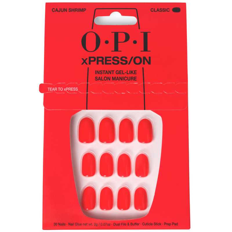 OPI xPRESS ON Unas Artificiales Tonos Iconicos Cajun Shrimp 30 u by OPI for Unisex OPI xPRESS ON Unas Artificiales Tonos Iconicos Cajun Shrimp 30 u by OPI for Unisex