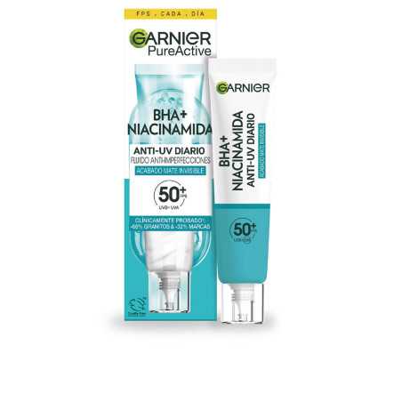 PURE ACTIVE BHA + niacinamida fluido anti-imperfecciones FPS50+ 40 ml by GARNIER for Unisex