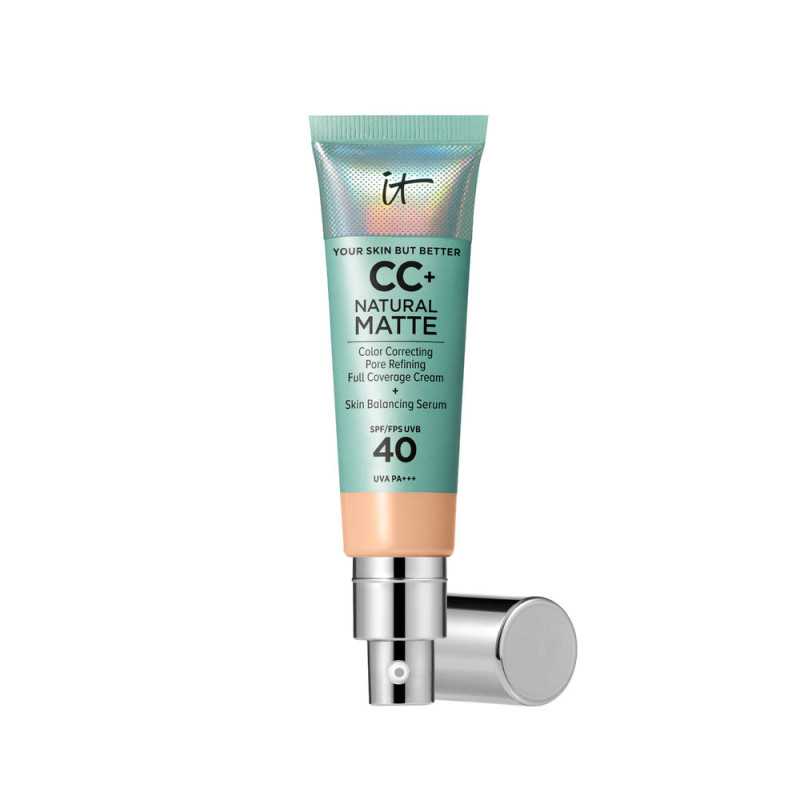 CC NATURAL MATTE base de maquillaje en crema SPF40 Light medium 32 ml by IT COSMETICS for Unisex CC NATURAL MATTE base de maquillaje en crema SPF40 Light medium 32 ml by IT COSMETICS for Unisex