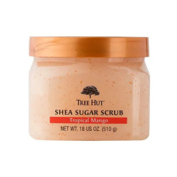 Gommage au sucre et au beurre de karité Tree Hut, parfum mangue tropicale, 510 g