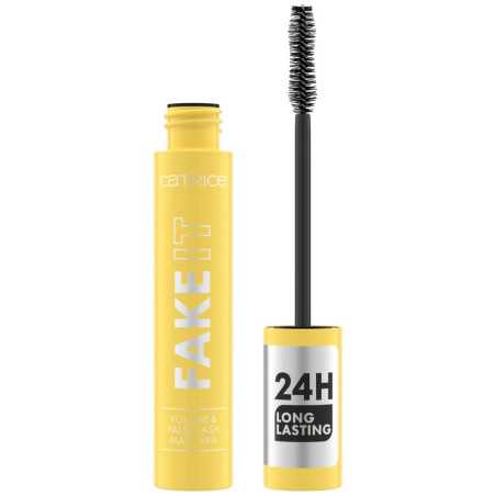FAKE IT mascara de pestanas volumen y pestanas postizas 010 deep black 11 ml by CATRICE for Unisex