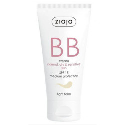 Creme BB Ziaja para Pele Normal, Seca e Sensível FPS 15 Natural 50ml