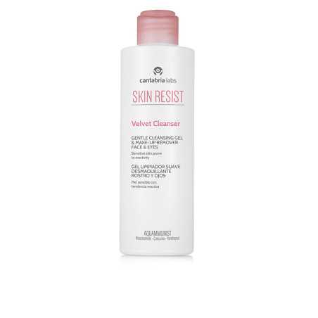 SKIN RESIST VELVET gel limpiador suave desmaquillante rostro y ojos 200 ml by SKIN RESIST for Unisex