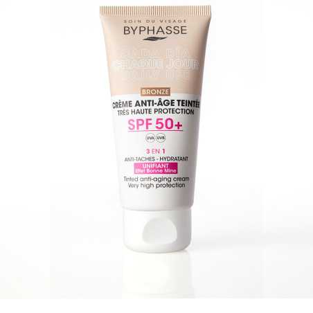CREMA FACIAL antiedad con color SPF50 bronze 50 ml by BYPHASSE for Woman