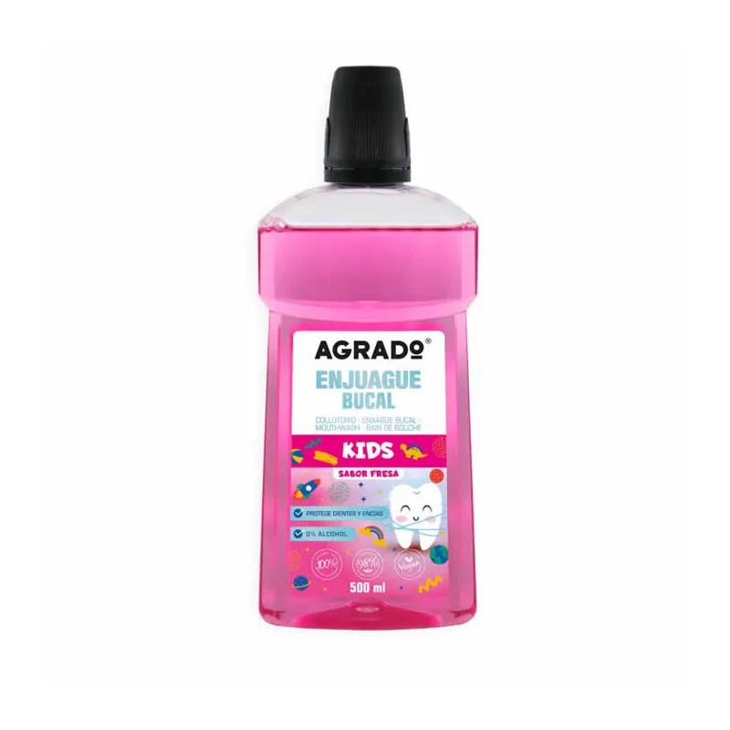 Agrado Mouthwash Kids Strawberry 500ml